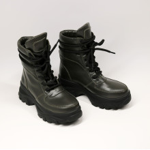 Черевики зі шкіри кольору хакі Арт. As-2/247