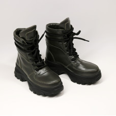 Черевики зі шкіри кольору хакі Арт. As-2/247