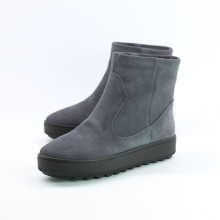 Ботинки из темно-серой  замши 12-19(Ls6)