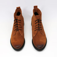 Черевики із рудої замші з ефектом потертості Арт. 12-20(Sn4)