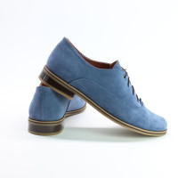 Туфли из замши цвета джинс Арт. 05-6