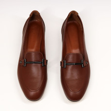 Лофери із рудої шкіри Арт. 156-1-2578