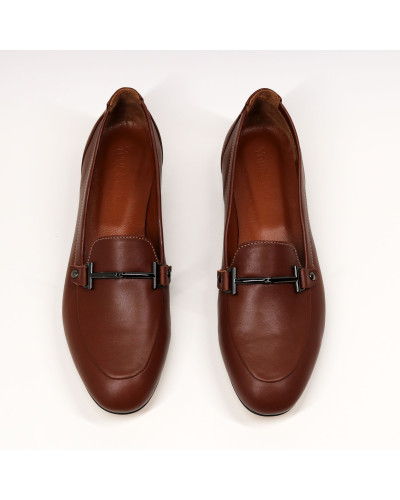 Лофери із рудої шкіри Арт. 156-1-2578