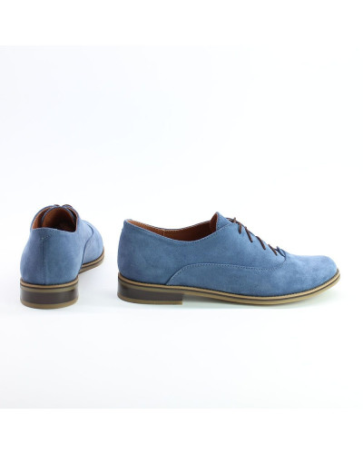 Туфли из замши цвета джинс Арт. 05-6