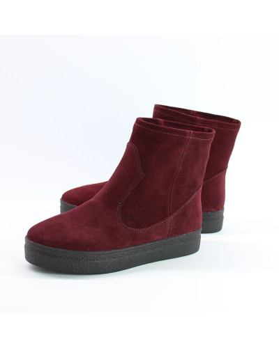 Ботинки из бордовой замши Арт. 12-19Ls