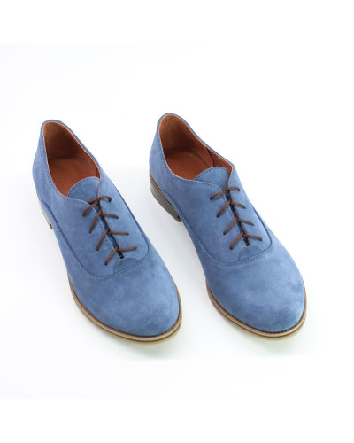 Туфли из замши цвета джинс Арт. 05-6