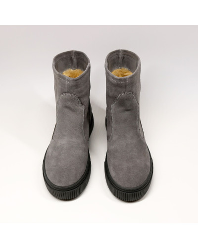 Ботинки из светло-серой замши Арт. 12-19/21852