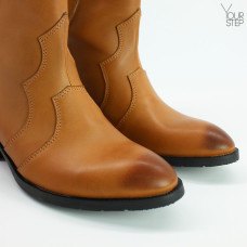 Козаки зі шкіри рудого кольору Арт. 306-2