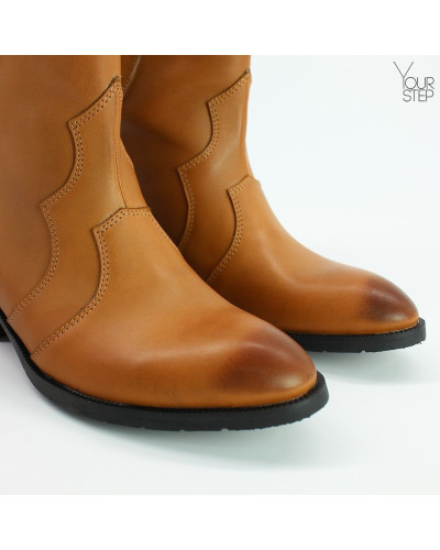 Козаки зі шкіри рудого кольору Арт. 306-2