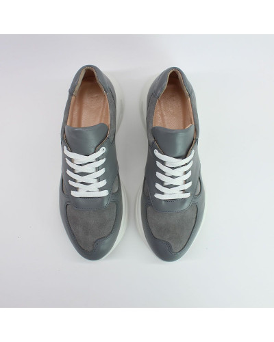 Кросівки з сірої шкіри Арт. 15-2/176