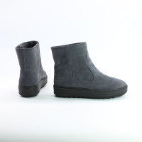 Ботинки из темно-серой  замши 12-19(Ls6)
