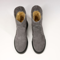 Ботинки из светло-серой замши Арт. 12-19/21852