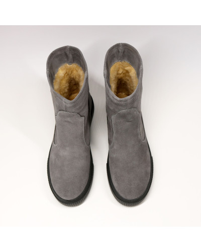 Ботинки из светло-серой замши Арт. 12-19/21852