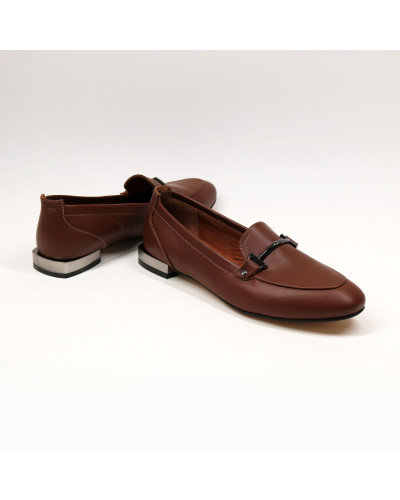 Лофери із рудої шкіри Арт. 156-1-2578