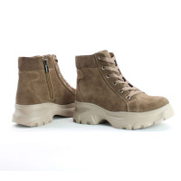 Ботинки со шнуровкой из замши цвета капучино  Арт. As-4/247