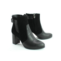 Ботинки на устойчивом каблуке черного цвета Арт. 805-1Ок