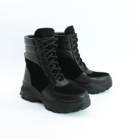 Ботинки со шнуровкой черного цвета со вставками Арт. As-2/247
