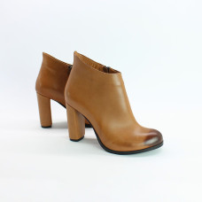 Ботильоны из кожи рыжего цвета с эффектом старения  Арт. 95-14/24Ок