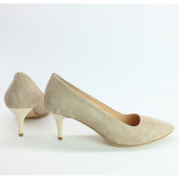 Туфлі-човники з бежевого велюру Арт. 657-1/36