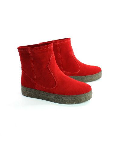 Ботинки из красной замши Арт. 12-19Ls