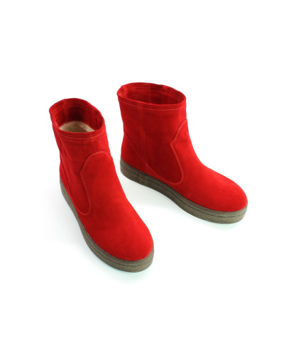 Ботинки из красной замши Арт. 12-19Ls