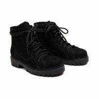 Ботинки со шнуровкой из черного нубука Арт. 51-3/21855