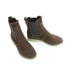 Шоколадні челсі з натуральної замші 12-1(Sn4)