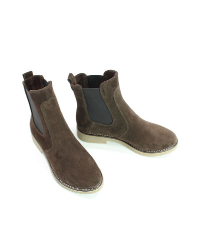 Шоколадні челсі з натуральної замші 12-1(Sn4)