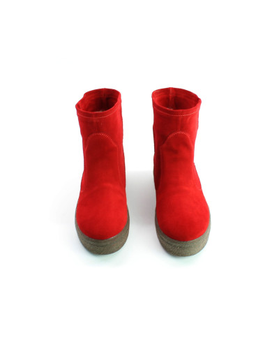 Ботинки из красной замши Арт. 12-19Ls