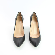 Чорні шкіряні туфлі-човники Арт. 35-1/42