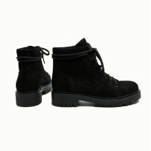 Ботинки со шнуровкой из черного нубука Арт. 51-3/21855