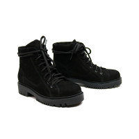 Ботинки со шнуровкой из черного нубука Арт. 51-3/21855