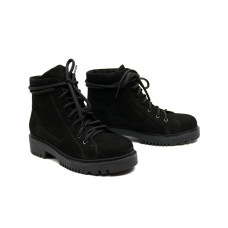 Ботинки со шнуровкой из черного нубука Арт. 51-3/21855