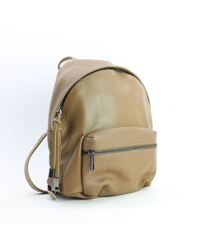 Бежевий рюкзак з м'якої шкіри Арт. YS-7086