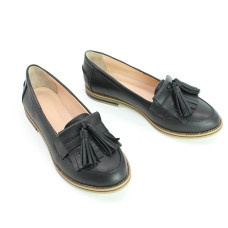 Лофери із чорної шкіри Арт. 05-15/12