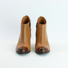 Ботильоны из кожи рыжего цвета с эффектом старения  Арт. 95-14/24Ок