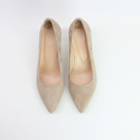 Туфлі-човники з бежевого велюру Арт. 657-1/36