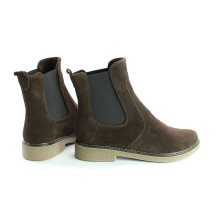 Шоколадні челсі з натуральної замші 12-1(Sn4)