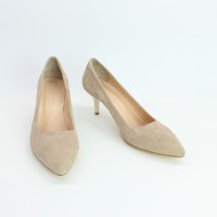 Туфлі-човники з бежевого велюру Арт. 657-1/36