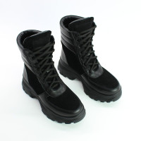 Ботинки со шнуровкой черного цвета со вставками Арт. As-2/247