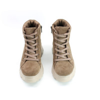Ботинки со шнуровкой из замши цвета капучино  Арт. As-4/247