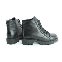 Ботинки со шнуровкой из черной кожи флотар Арт. 51-3/21855