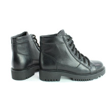 Ботинки со шнуровкой из черной кожи флотар Арт. 51-3/21855