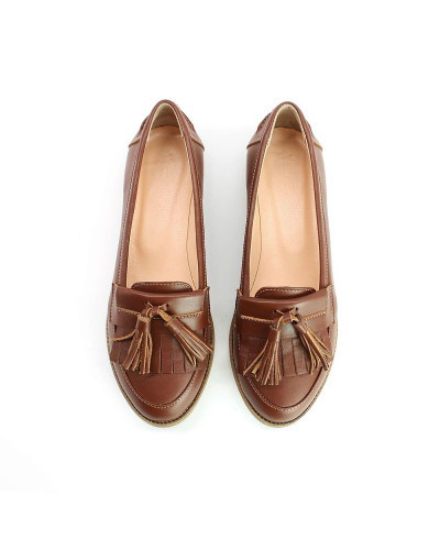 Лофери із рудої шкіри Арт. 05-15/12