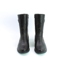 Полусапоги из кожи цвета шоколад  Арт. 12-3Z(М8)