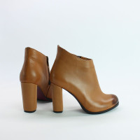 Ботильоны из кожи рыжего цвета с эффектом старения  Арт. 95-14/24Ок