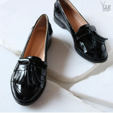 Лакові чорні лофери Арт. 05-15 (Mar4)