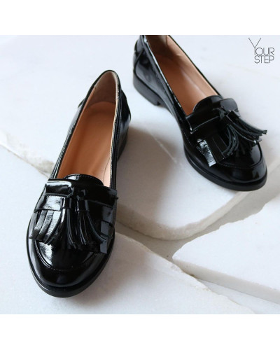 Лакові чорні лофери Арт. 05-15 (Mar4)