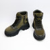 Ботинки со шнуровкой из замши и кожи цвета хаки  Арт. As-5/247
