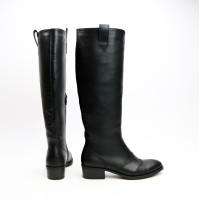 Класичні чоботи із чорної шкіри Арт. 306-5